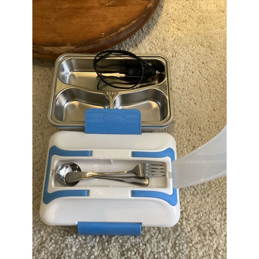 Electronic Lunchbox Brand New Lohome Electronic Heating Blue - Picture 3 of 4
